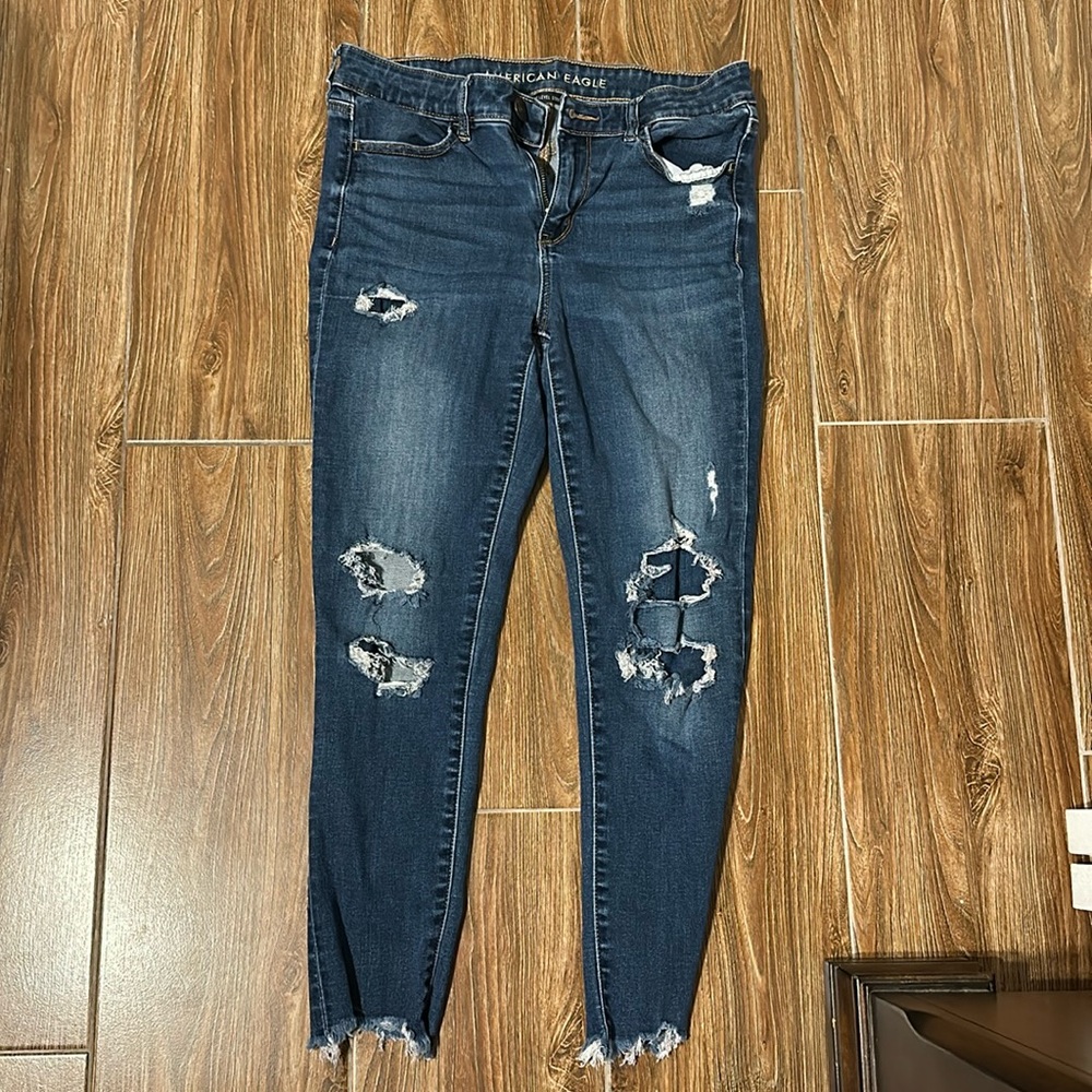 Destroyed American Eagle jeans! Very worn in.